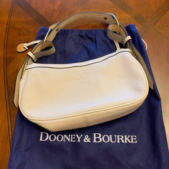 Dooney & Bourke Cream Leather Shoulder Bag - Picture 1 of 13